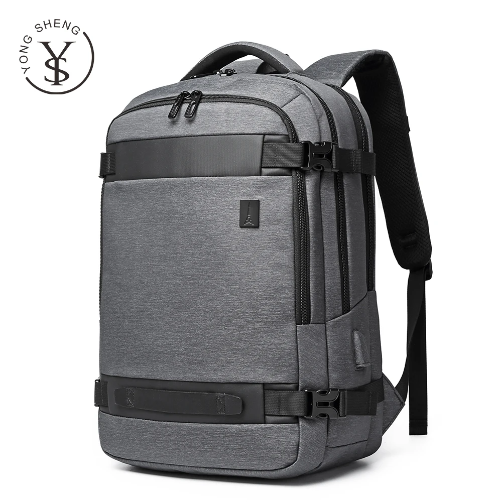 

Fashion Wholesale Factory School Bags For Men camping picnic backpacks Usb business laptop backpack nylon Mochila, Black gray