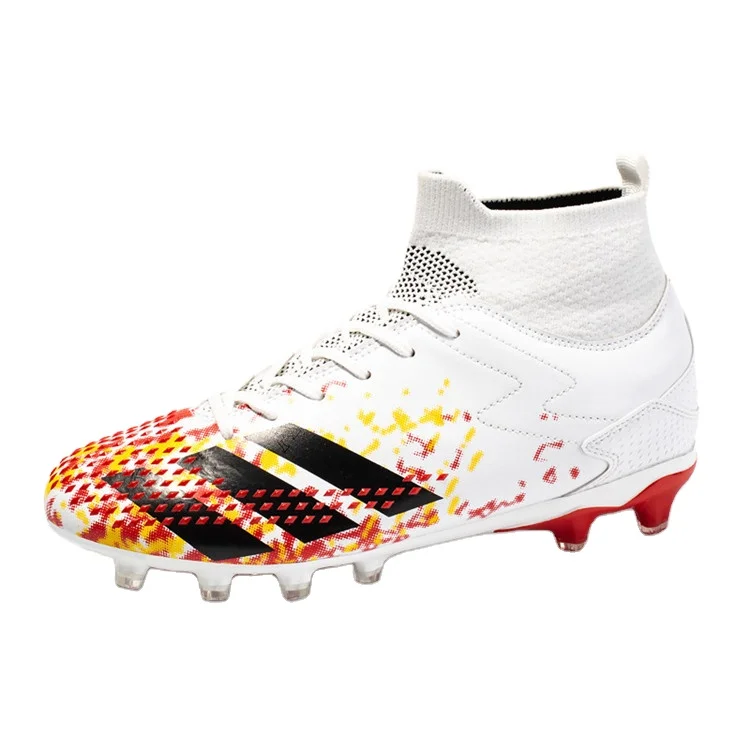 

2021 Sports Football Soccer Shoes, Black/whhite/red/blue