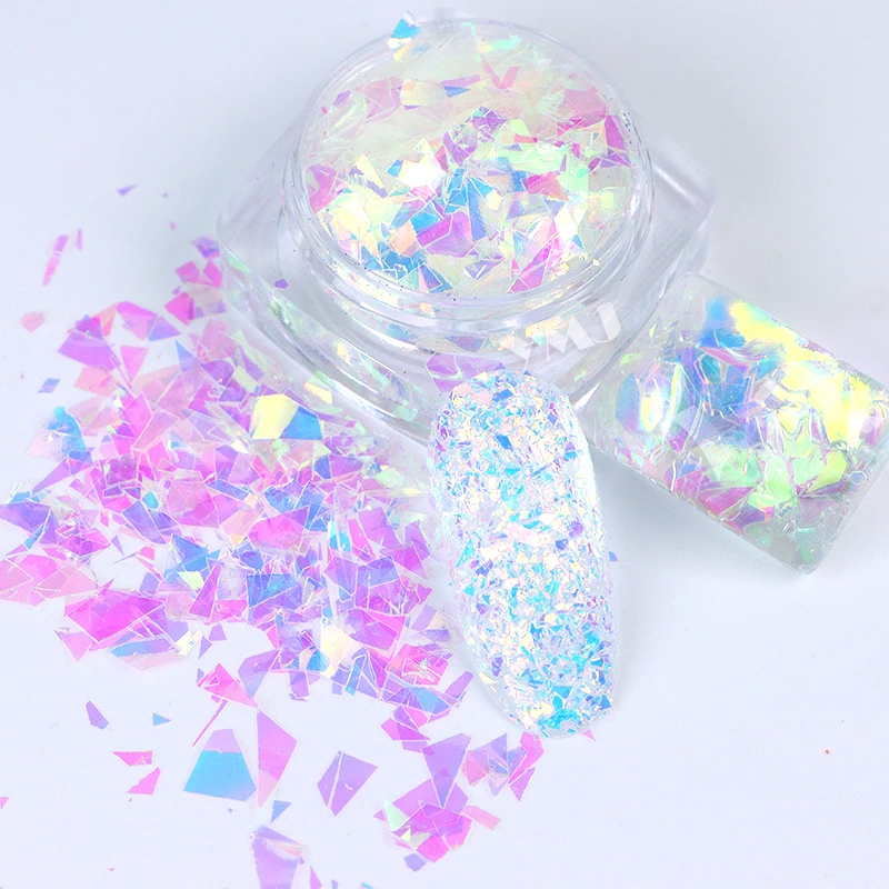 

Nail Iridescent Mermaid Glitter Flakes Sequin Opal Glitter Flakes For Nail Manicure Resin Crafts