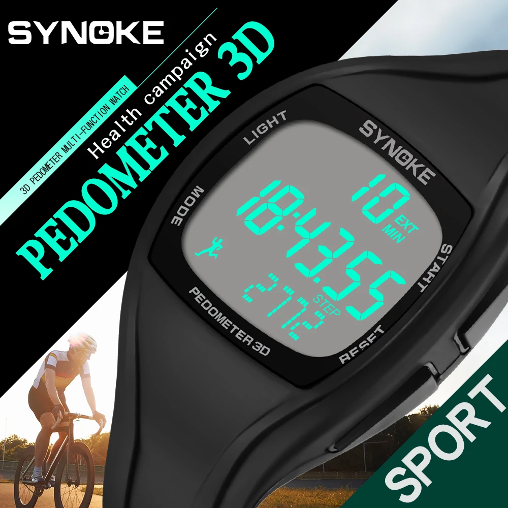 

SYNOKE Digital watches for Men Pedometer Chronograph Watch boys LED Shock Waterproof Men Sport Watch Male Clock Wristwacth