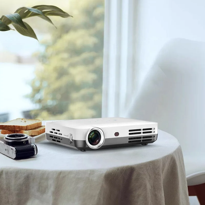 

Smart Touch Video Mini Pocket Home Theater Projector Android LED Projector Portable Mini DLP Projector, White black