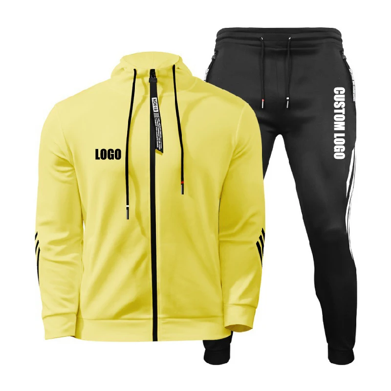 

Free shipping Wholesale Training Gym Track Suits Zipper Custom Mens Jogging Tracksuit