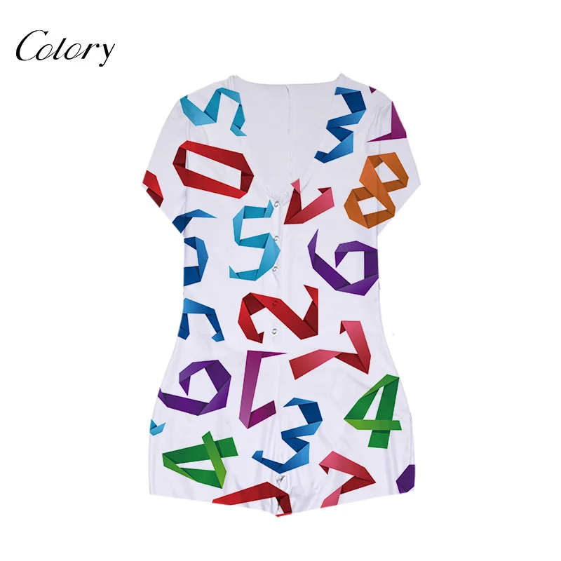 

Colory Sexy Pajama Adult With Flap Onesie Onsie Plus Size Short Pants Women Pajamas, Picture shows