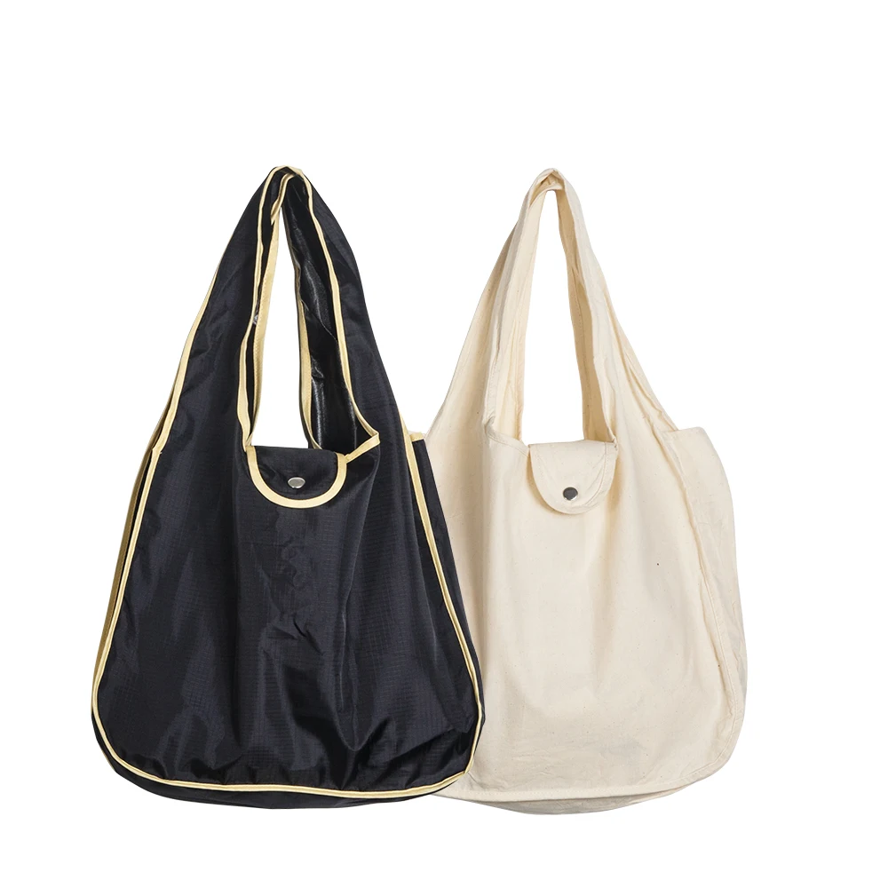 

Custom Eco Friendly Nylon Foldable Grocery Tote Bag Polyester Reusable Folding Shopping Bags, Can dye as you need by pantone card