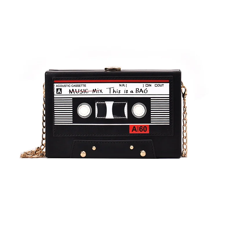 

Retro acrylic clutch purse cassette tape shoulder handbags evening party bags