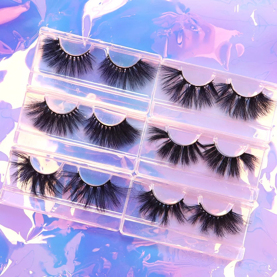 

AG091 Hybrid wholesale magnet box eyelash boxes custom logo 3D wholesale mink 16mm lashes, Black color