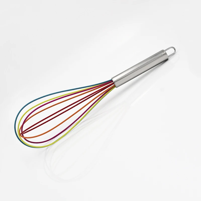 

Food Grade  Kitchenware Silicone Egg Beater Whisk pastry utensils, Customized colors