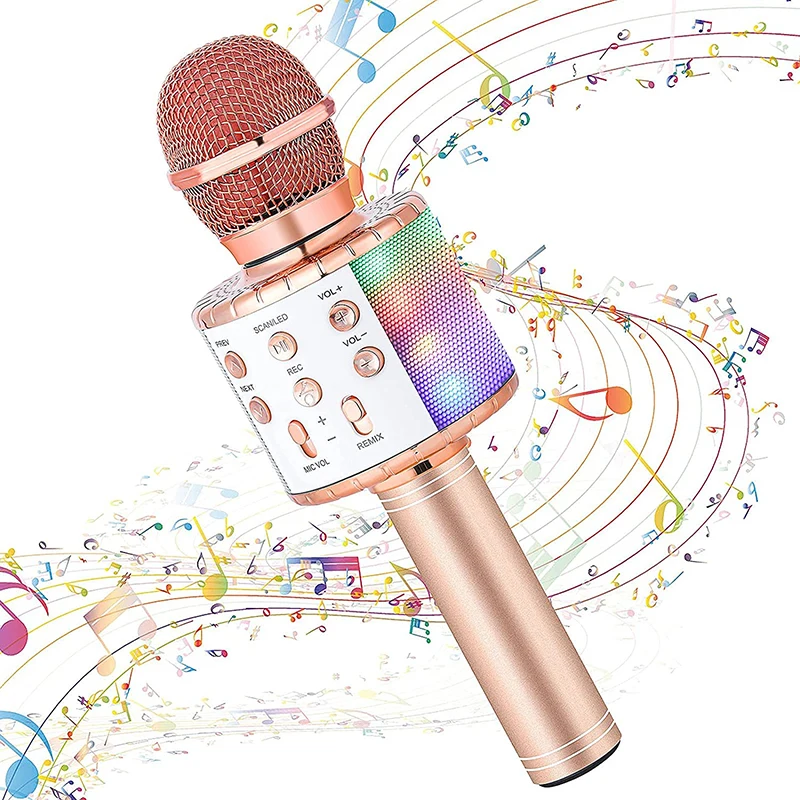 

Karaoke Microphone Portable Wireless Microphone Professional Speaker Home Sining Kareoke wireles Handheld Kids Microphone Mic