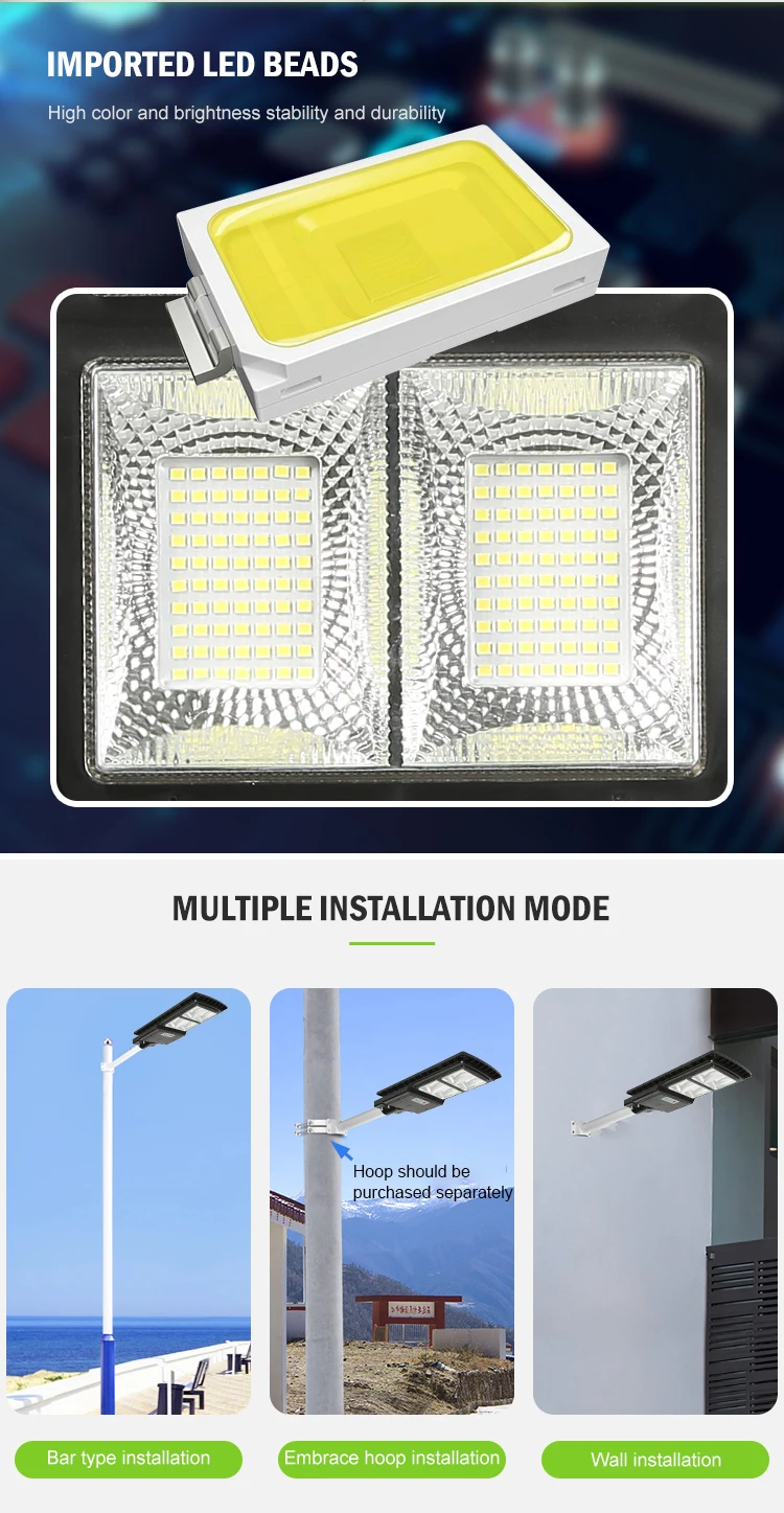 Wholesale Outdoor Ip66 Waterproof Rechargeable 30 60 90 120 Watt Plastic All In One LED Solar Street Light