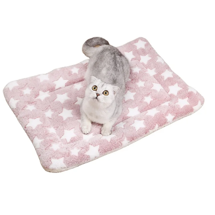 

Customizable Washable Pet Mat Mattress Removable thick sherpa fleece Soft Cat Dog Mat For Pets, 2 colors