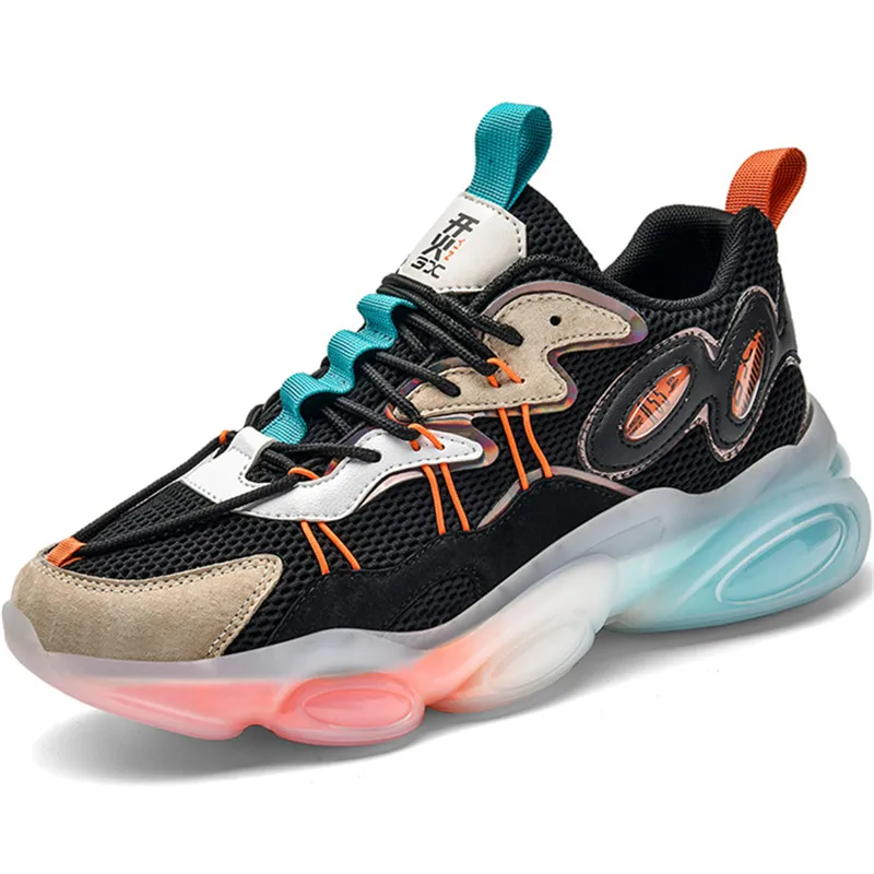 

Dropshipping Custom Logo Spring Plus Size Bright Breathable Top Quality Men Sports Footwear Outdoor Trendy Chunky Sneaker