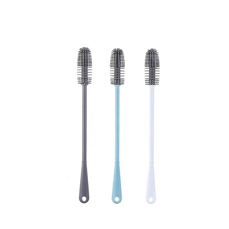 

Household Thickened Long Handled Silicone Milk Bottle Cup Brush For Washing Tea Stains And Rotating Cup Brush For Baby Bottle, Picture