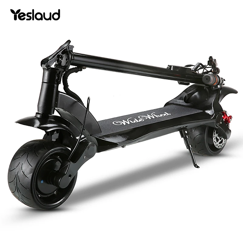 

Yeslaud Upgrade electric scooter 2 wheel widewheel long range widewheel pro adult widewheel e scooter electric, Black