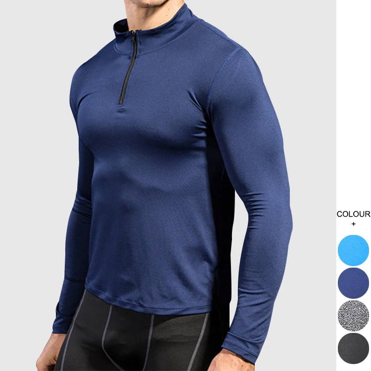 

Men Compression Running T-Shirt Fitness Tight Long Sleeve Training Jogging Shirts Gym Sportswear Quick Dry Sporting Tshirt, Customized color