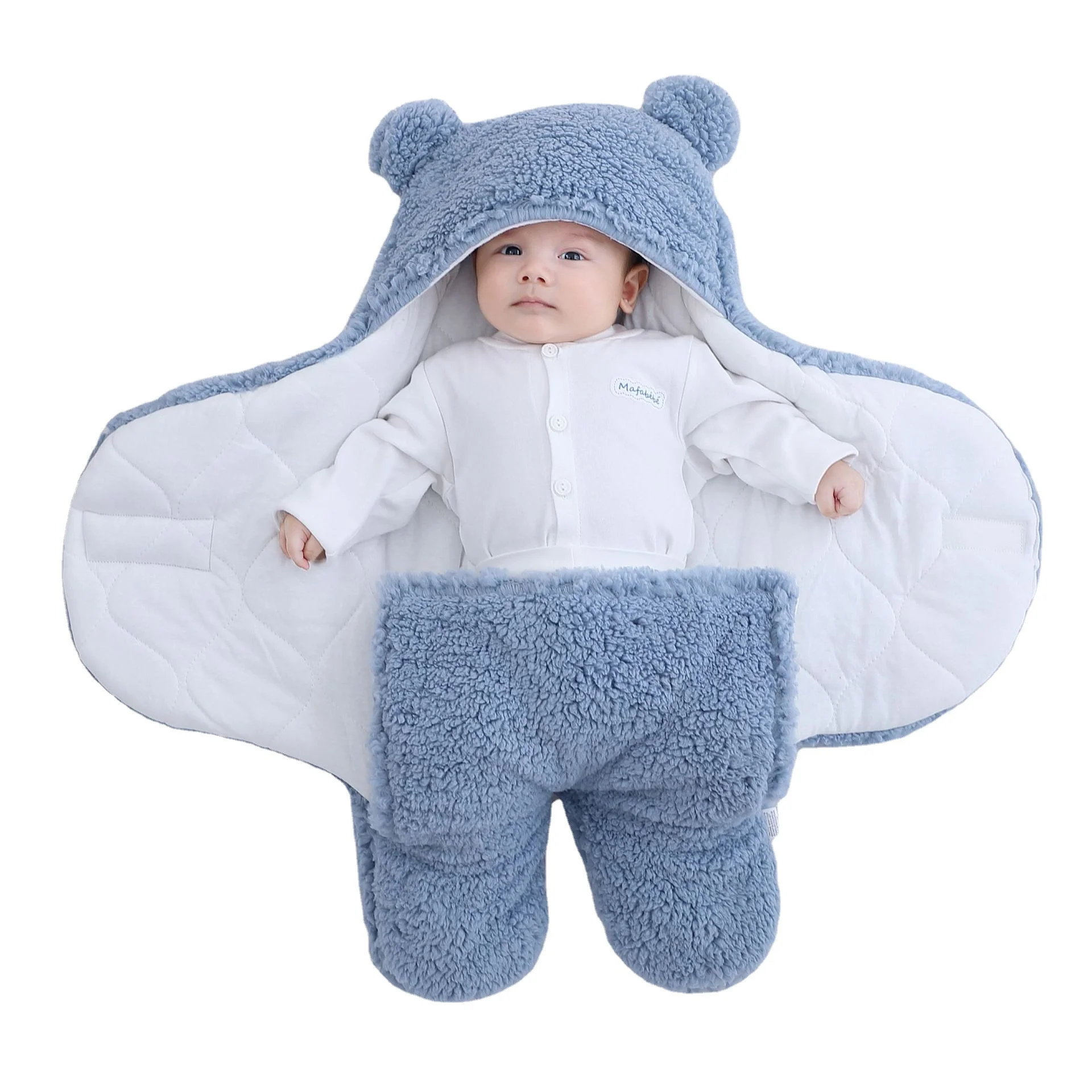 

Baby Sleeping Bag Ultra-Soft Fluffy Fleece Newborn Receiving Blanket Infant Boys Girls Clothes Sleeping Nursery Wrap