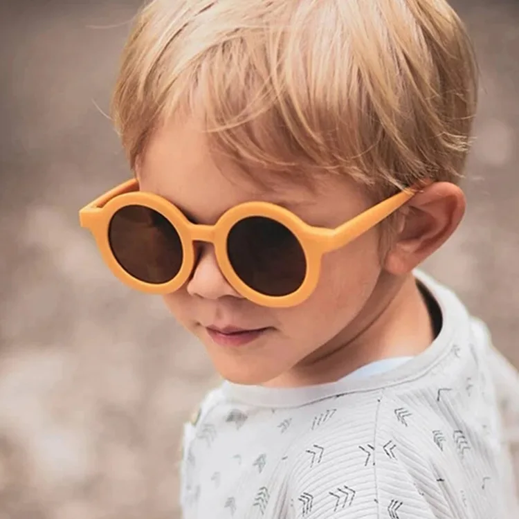 

Lmamba Round Frame Kids Sunglasses 2021 Cute Small Face Children's Sunglasses Cool Boys Girls Sun Glasses