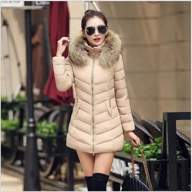 

zm40273k woman ladies winter coat long cotton-padded jacket