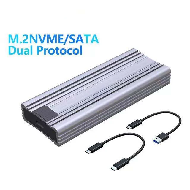 

Hot Selling External M.2 NVMe&Sata NGFF SSD Enclosure Hard Drive Casing for Laptop