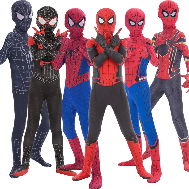 

Best Selling Helloween Kids Spiderman Costume Cosplay, Desige1-design5
