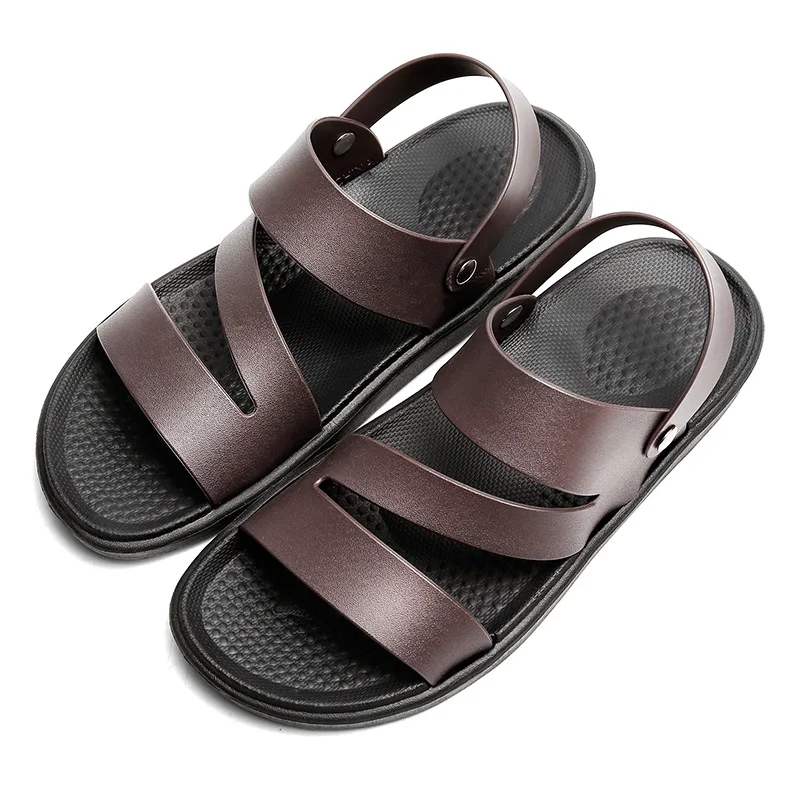 

2021 new summer men's drag sandals lightweight large size outdoor fashion casual beach men's sandals, Black,brown or custom