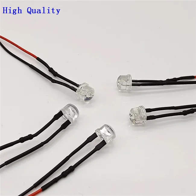 3mm 5mm 10mm 8mm DC 24V 12V Pre wired 3 pin 5mm Bi Color Orange Yellow Led Cable Light Diode 2 Coloured
