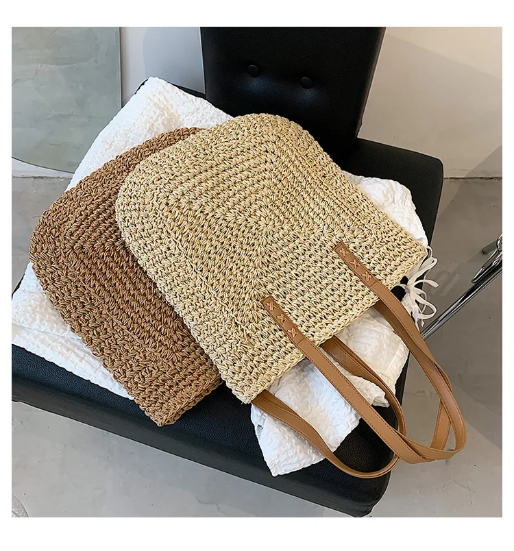 

New i large capacity paper rope casual woven bag