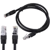 Hot sale 4 pair copper wires BC/CCA/CCS rouns shape black PVC jacket with Rj45 plug 3m cat5e UTP patch cable