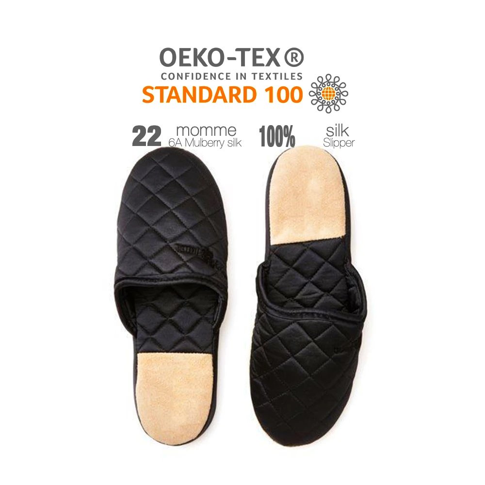 

Quilted Silk Slippers Custom silk satin sleeping slippers new design slipper, Customized color