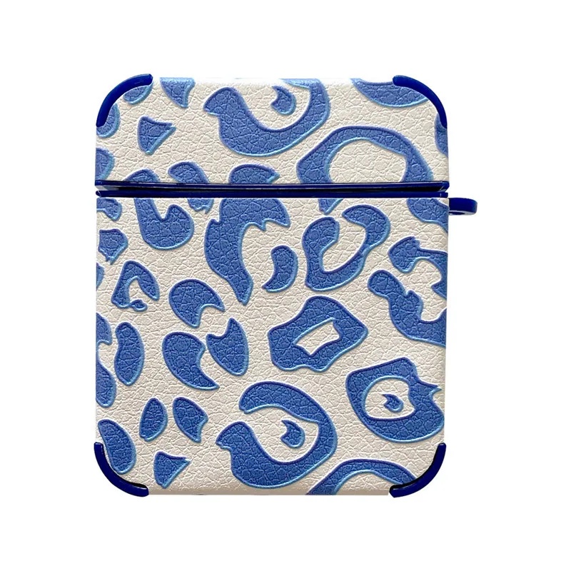 

Luxury Leopard leather Case For Apple Airpods pro/2/1 Cover Retro Headphone Case Box Earphone Fashion Charging Funda
