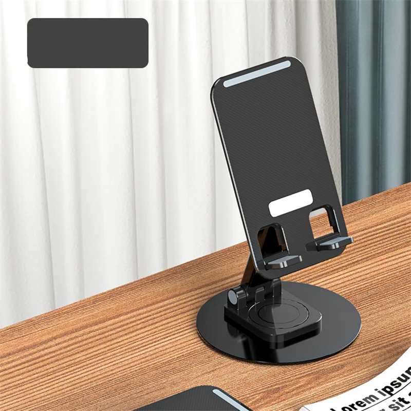 Newest Anti Shake Foldable Desktop Aluminum Cell Phone Tablet Stand 360 Rotating Mobile Phone Holder for iphone for ipad