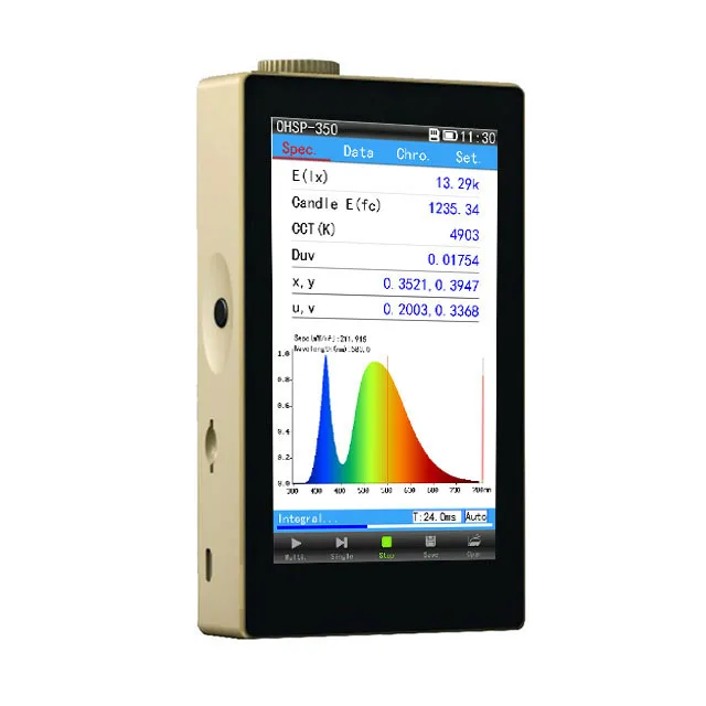 

OHSP-350 380-780nm Handheld spectrometer for led light CRI Test Finger Test light meter LUX meter