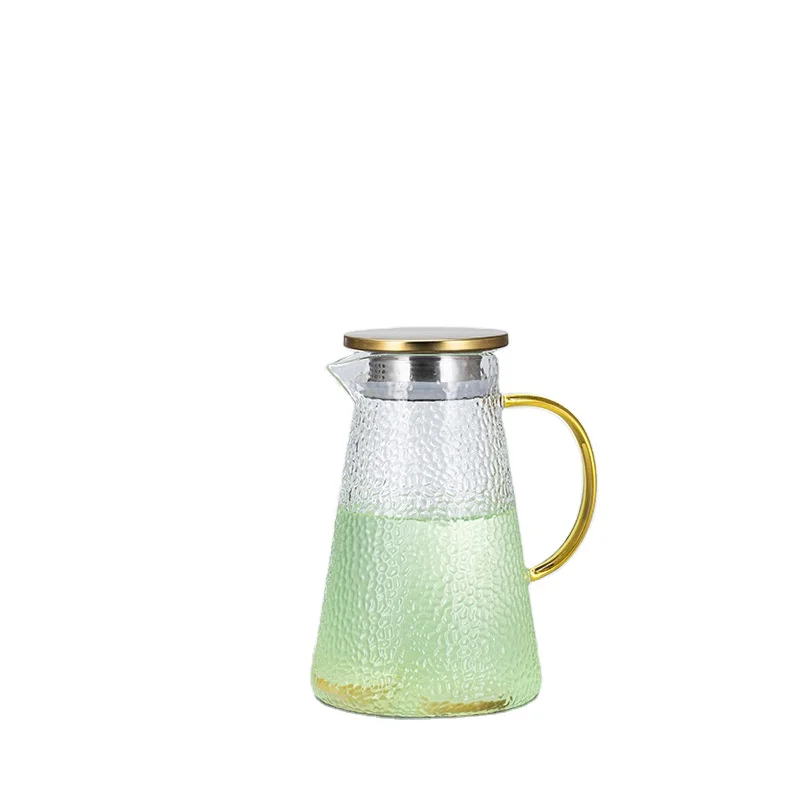 

Cooling kettle high borosilicate hammer cold kettle large capacity glass juice cooling kettle with transparent cup holder, Customized color