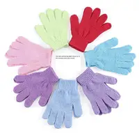 

Wholesale Nylon single color bath gloves exfoliate exfoliating glove remove dead skin