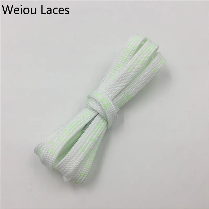 

Weiou flat printed Japanese Font Shoelaces Sneaker Decoration Short Shoestring