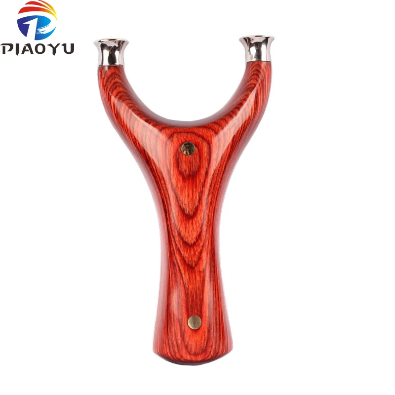 

Piaoyu Outdoor wooden hunting slingshot with leather band powerful shooting slingshot