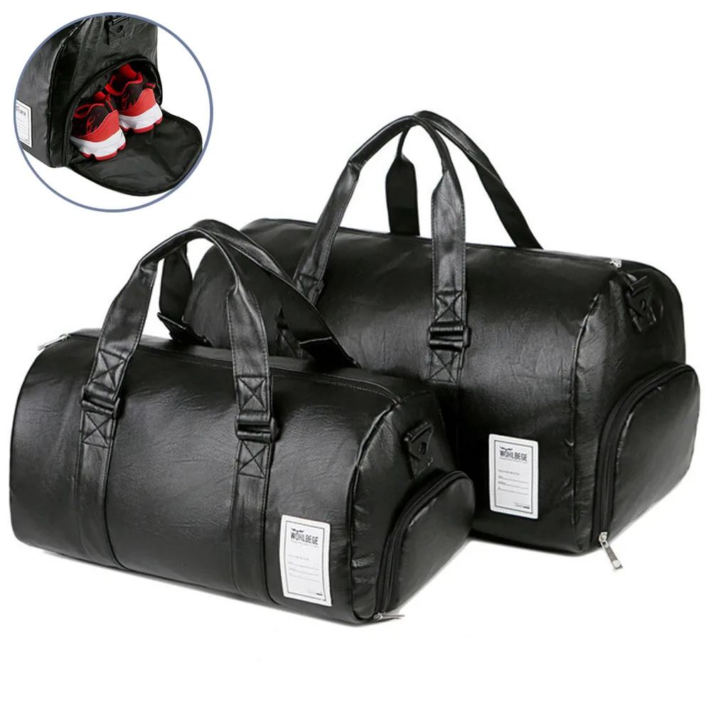 

Gym Leather Sports Bags Men for Shoes Training Fitness Yoga Travel Luggage Shoulder Sac De Sport Bag
