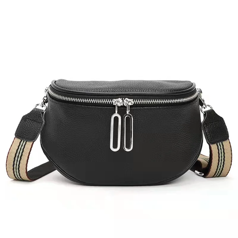 

Factory wholesale low price messenger chest bag leather fashion waist bag ladies chest bag