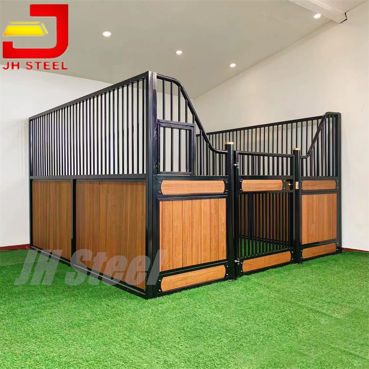 

Used diy wood portable bamboo horse stable portable horse front panel stall barn door for sale