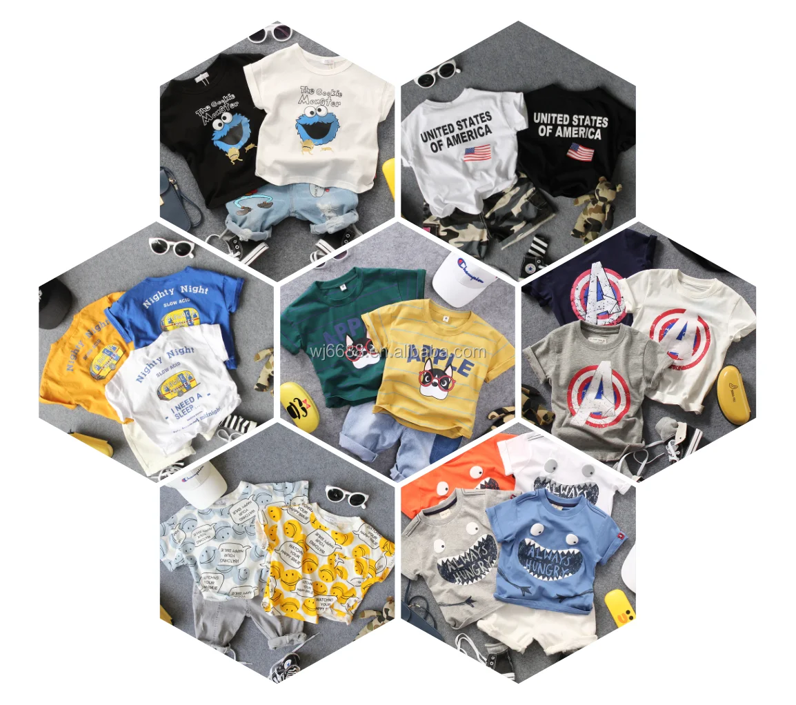 

Manufacturers Direct sale new 100% cotton summer children's short-sleeved boy t-shirt