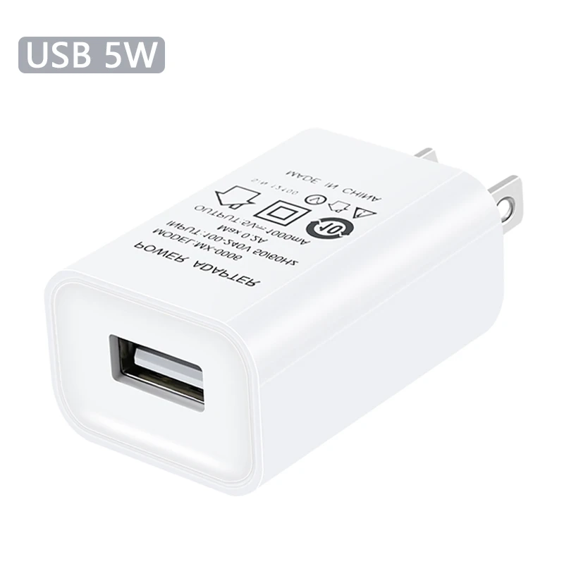 

5v 1a 5w QC3.0 Universal Portable Travel Usb Mobile Phone Power Fast Charging Smart Wall Charger Adapter for iPhone Samsung, Black white