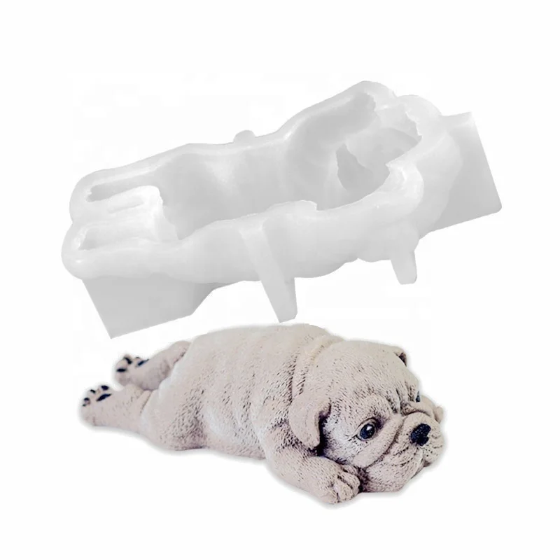

Cute Dog Silicone Mold Mousse Cake 3D Shar Pei Mould Ice Cream Jello Pudding Blast Chilling Tool DIY Fondant Decoration, As shown