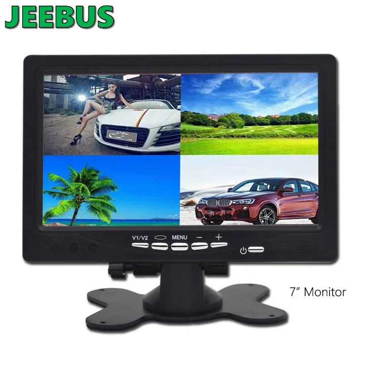 Waterproof Night Vision AHD Backup Reverse Camera with Dual Split 7inch DVR Monitor System for Truck Bus