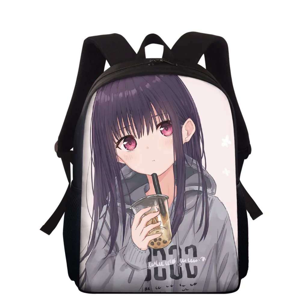 

2021 lastest 1pcs custom pattern  japanese 5-12 students kawaii school bag anime schoolbag backpack for girls, Black