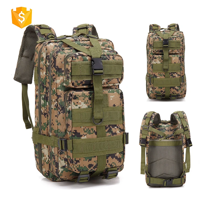 

Wholesale Large Army Nylon Camo Bag Canvas Camouflage Molle Outdoor Military Tactical Rucksack Backpack, Customized colors