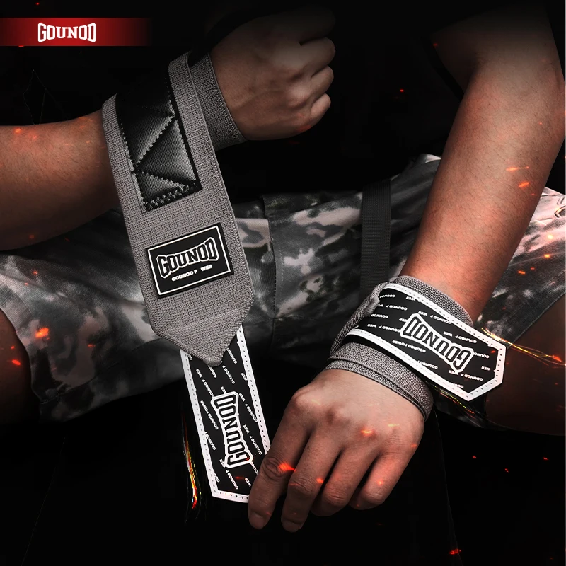 Gounod Bodybuilding Deadlift Straps Avoid Injury and Maximize Grip with Thumb Loop Gym Workout Weight Lifting Wrist Straps