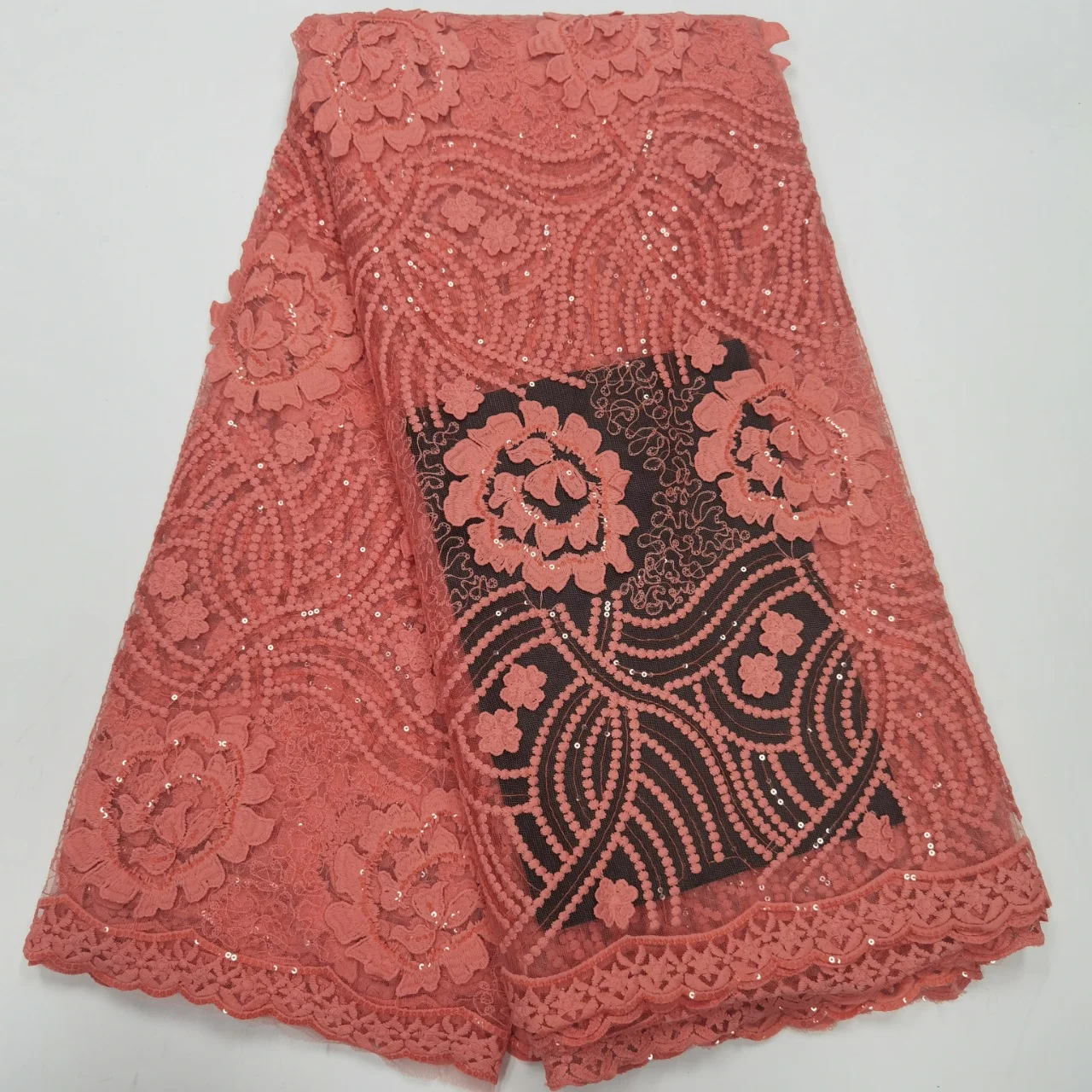 

french laces fabrics high quality tulle african net lace fabric embroidery french lace, Can be customized