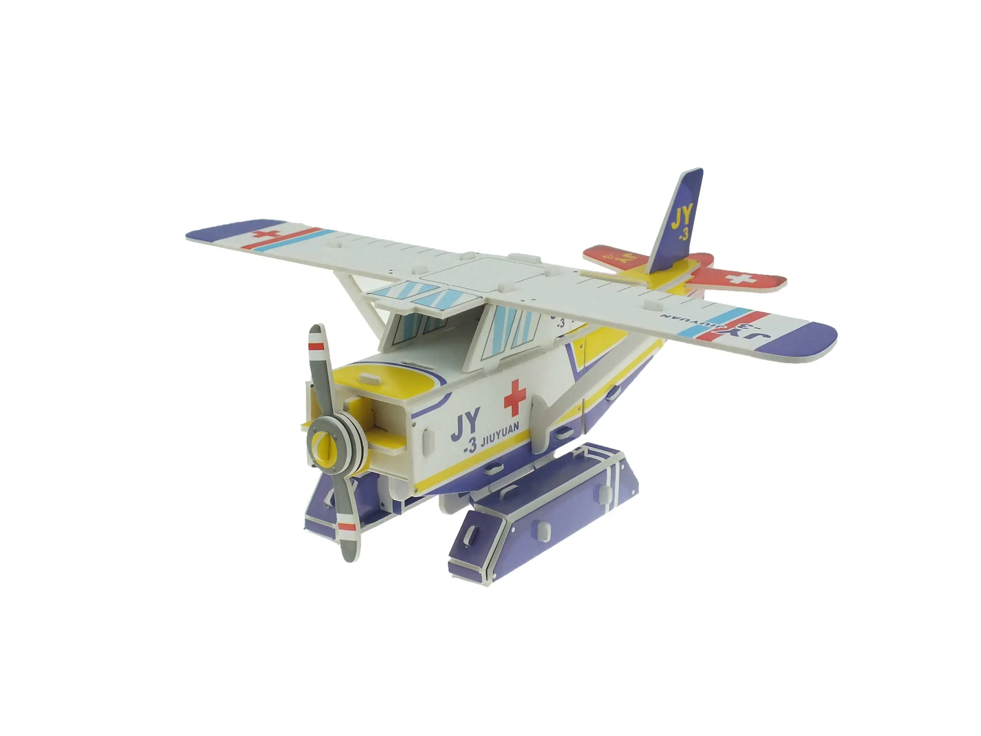 水上飞机定制手工制作 3d 纸拼图建筑模型拼图