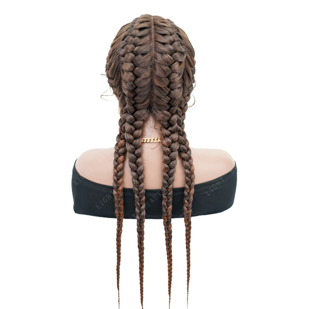 

braided synthetic lace wig vente en gros dentelle transparente synthetique pleine lacets tresses perruques de cheveux, Picture