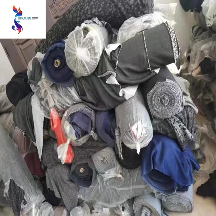 
polyester knitted cheap mixed quality stock fabric 
