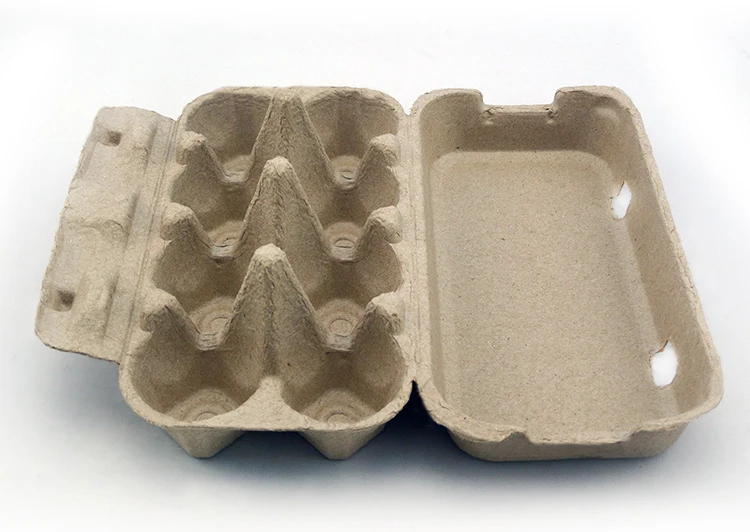8 Holes Egg Carton Biodegradable Packaging Cardboard Paper Pulp Egg Box